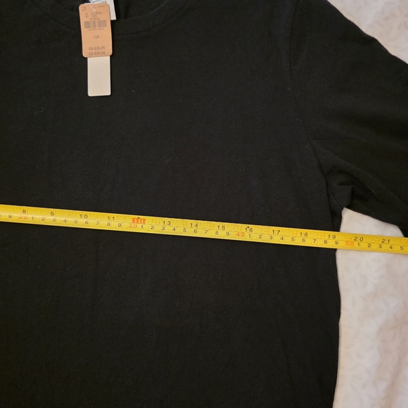 Classic Black Women's T-Shirt Longsleeve Good For Under Uniform During Winter - Picture 2 of 5